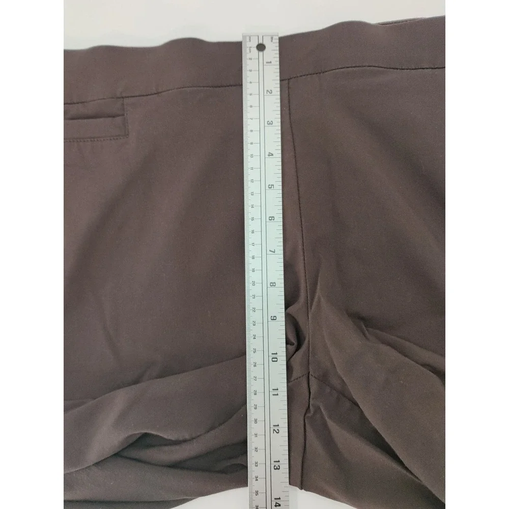Kim Rogers Curvy Brown Pull On Straight Leg Pants Tummy‎ Control Womens 16W